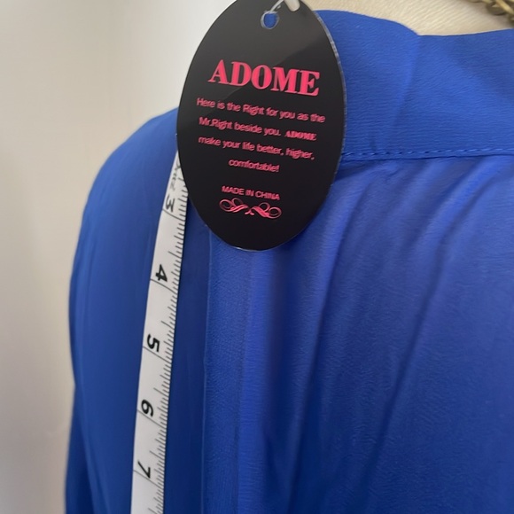 NWT Adome Brilliant Blue Sheer‎ Beach Coverup one size - Picture 6 of 6